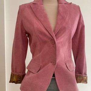 Danier Pink Suede Blazer